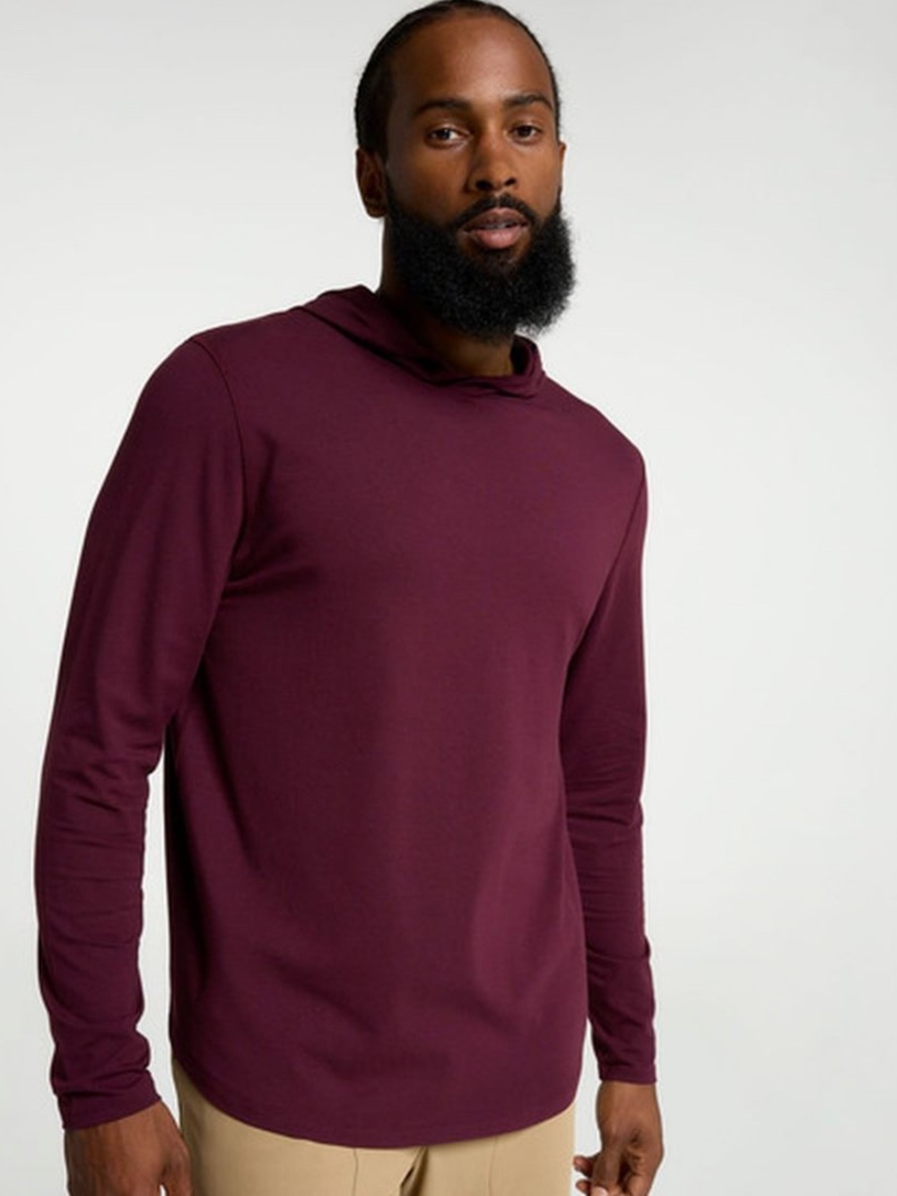 VRST Men's Essential Lightweight Golf Hoodie Burgundy Plum NWT SIZE XL